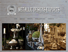 Tablet Screenshot of metallicdesignsexport.com